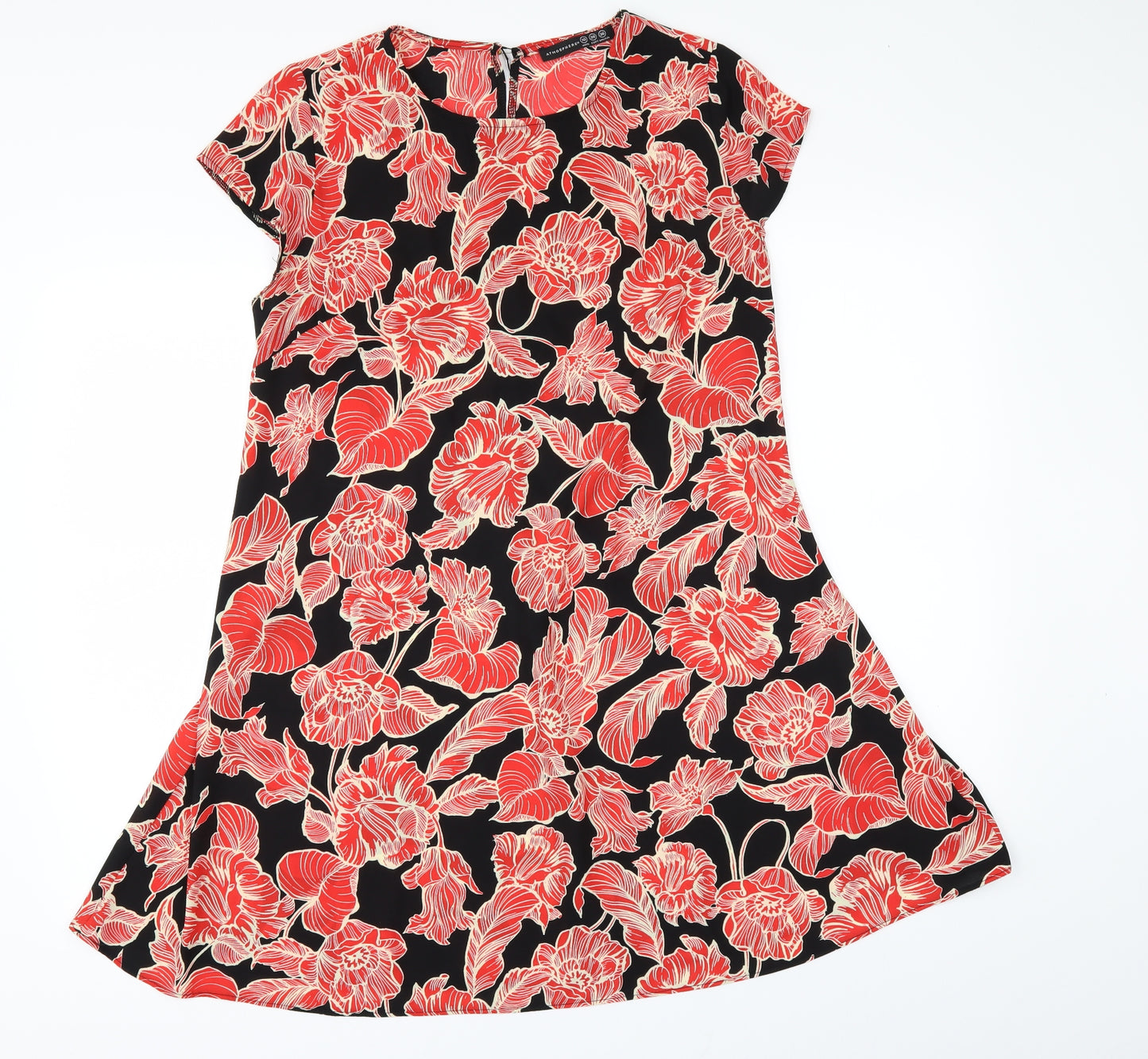 Primark Womens Black Floral  A-Line  Size 10