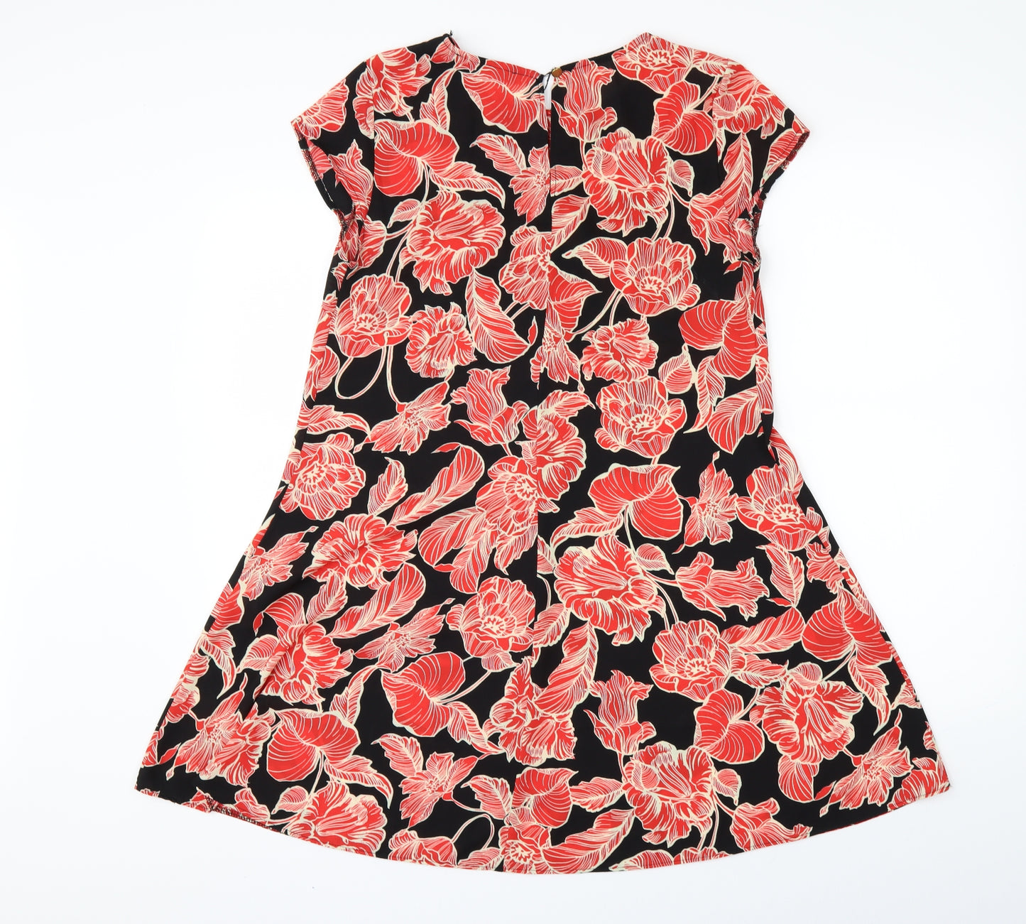 Primark Womens Black Floral  A-Line  Size 10