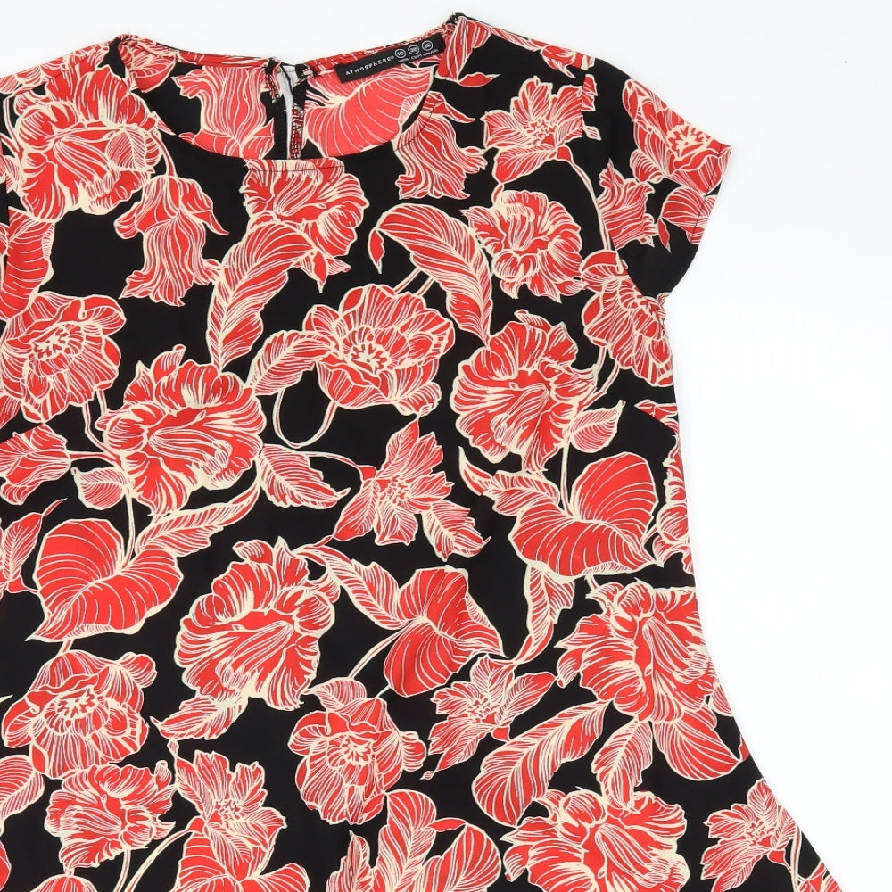 Primark Womens Black Floral  A-Line  Size 10