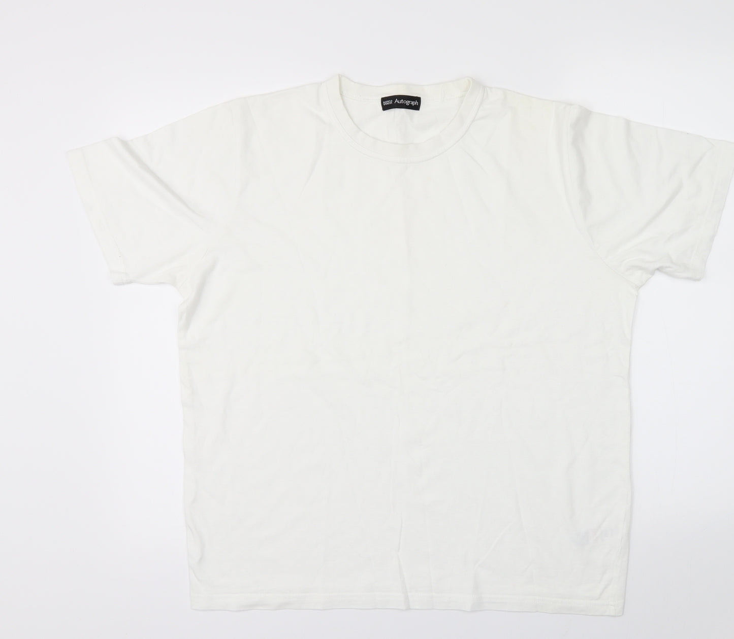 Marks and Spencer Mens White    T-Shirt Size L
