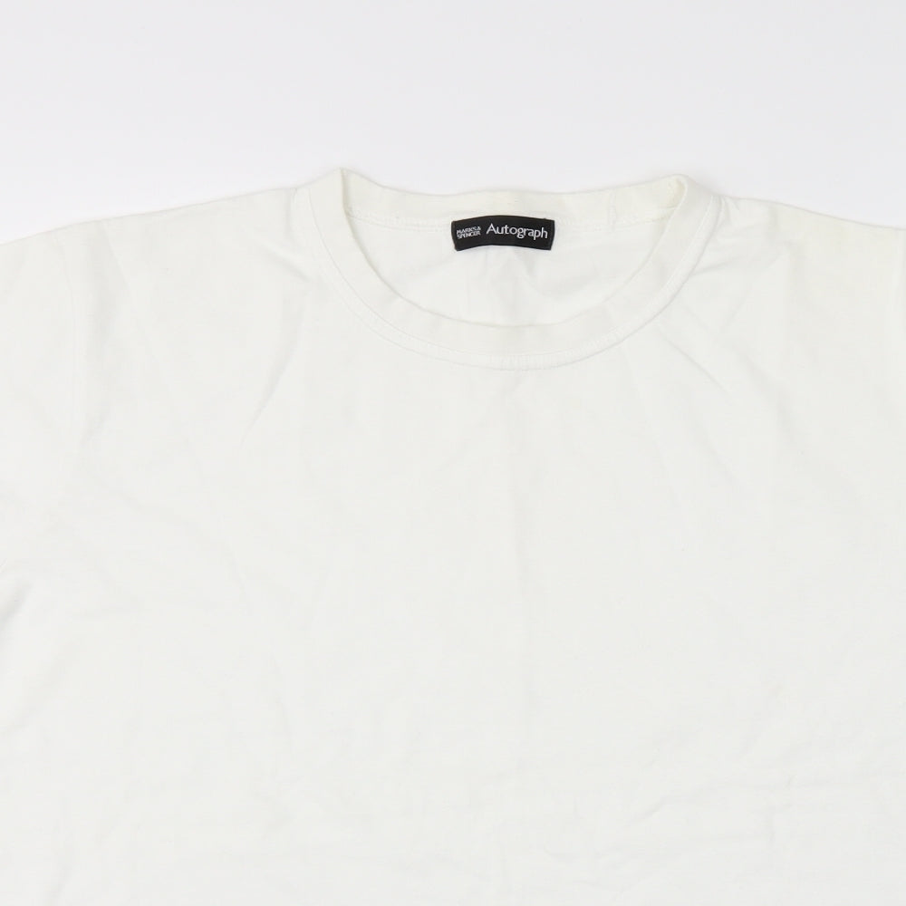 Marks and Spencer Mens White    T-Shirt Size L