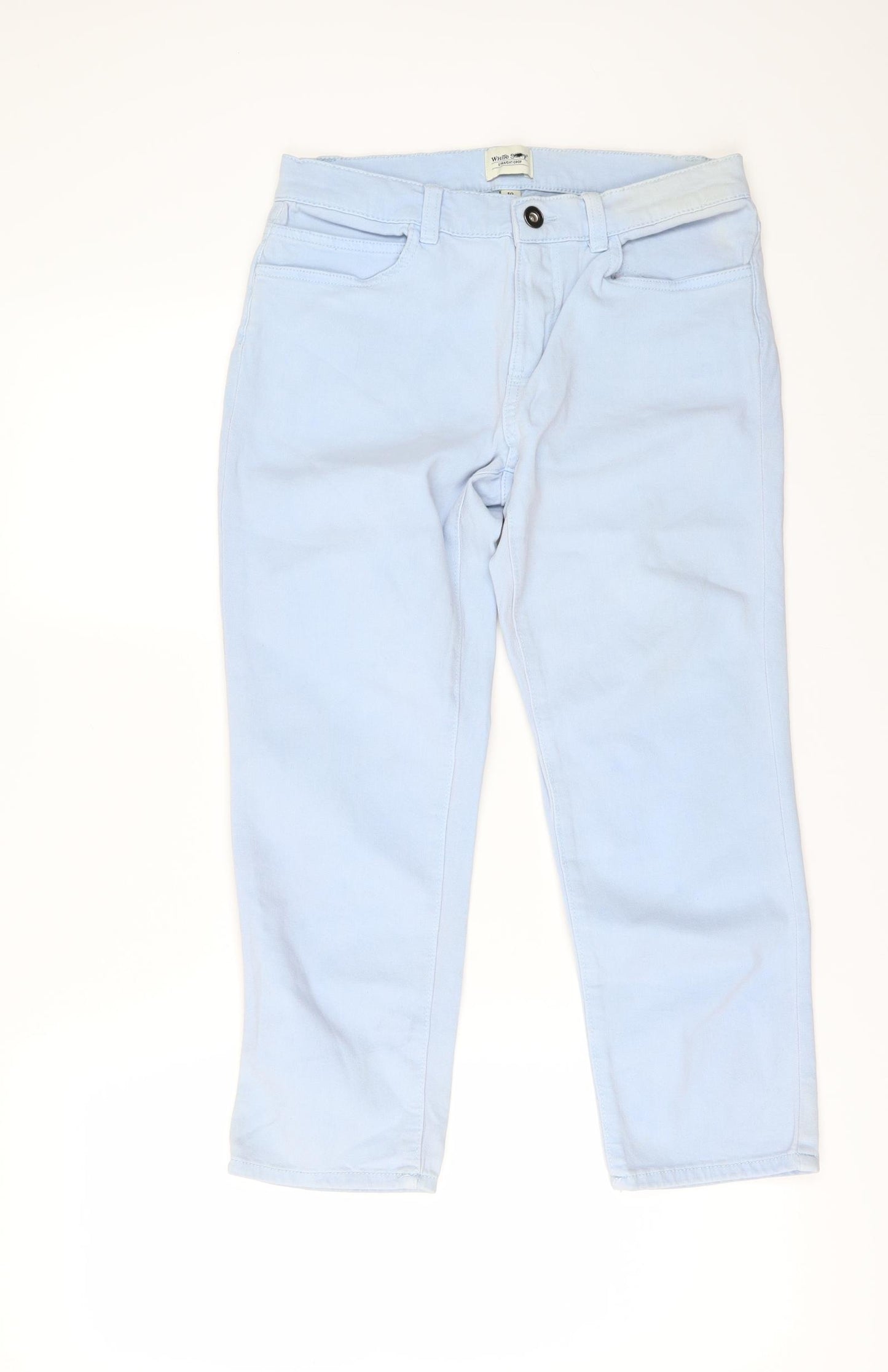 White Stuff Womens Blue  Denim Cropped Jeans Size 10 L23 in