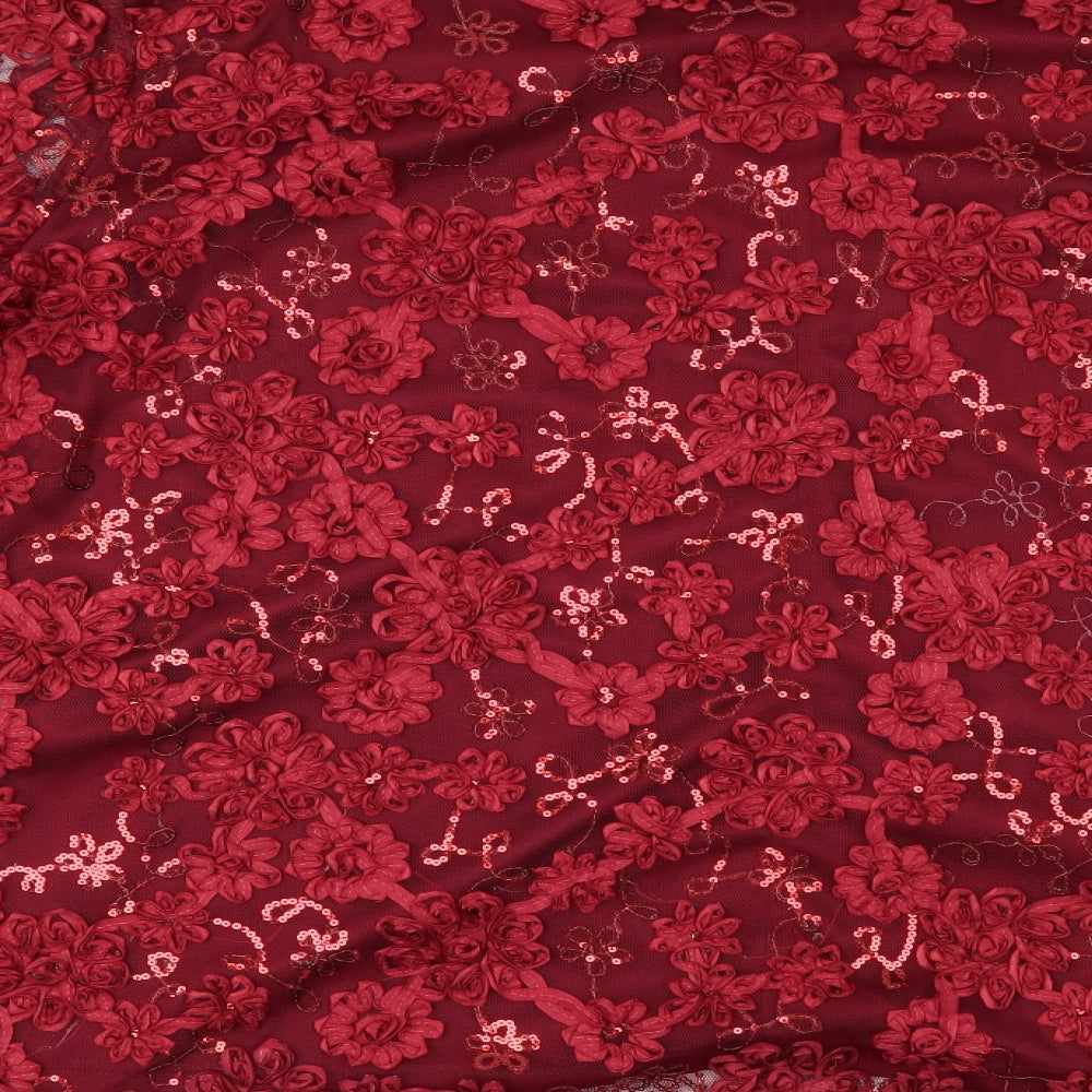 Shannon Womens Red   Tunic Blouse Size 2XL  - SEQUINS