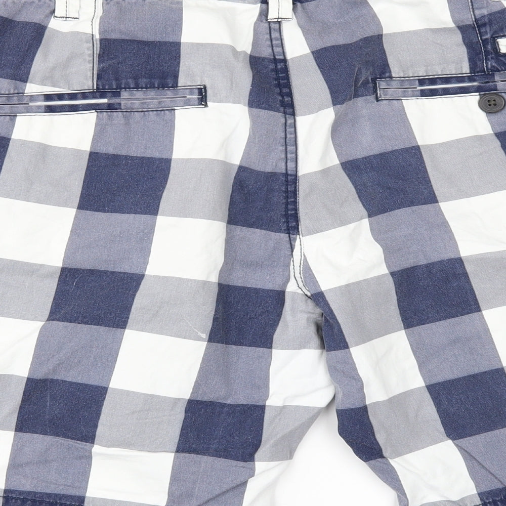 Cedar Wood State Mens Blue Check  Chino Shorts Size 32 in