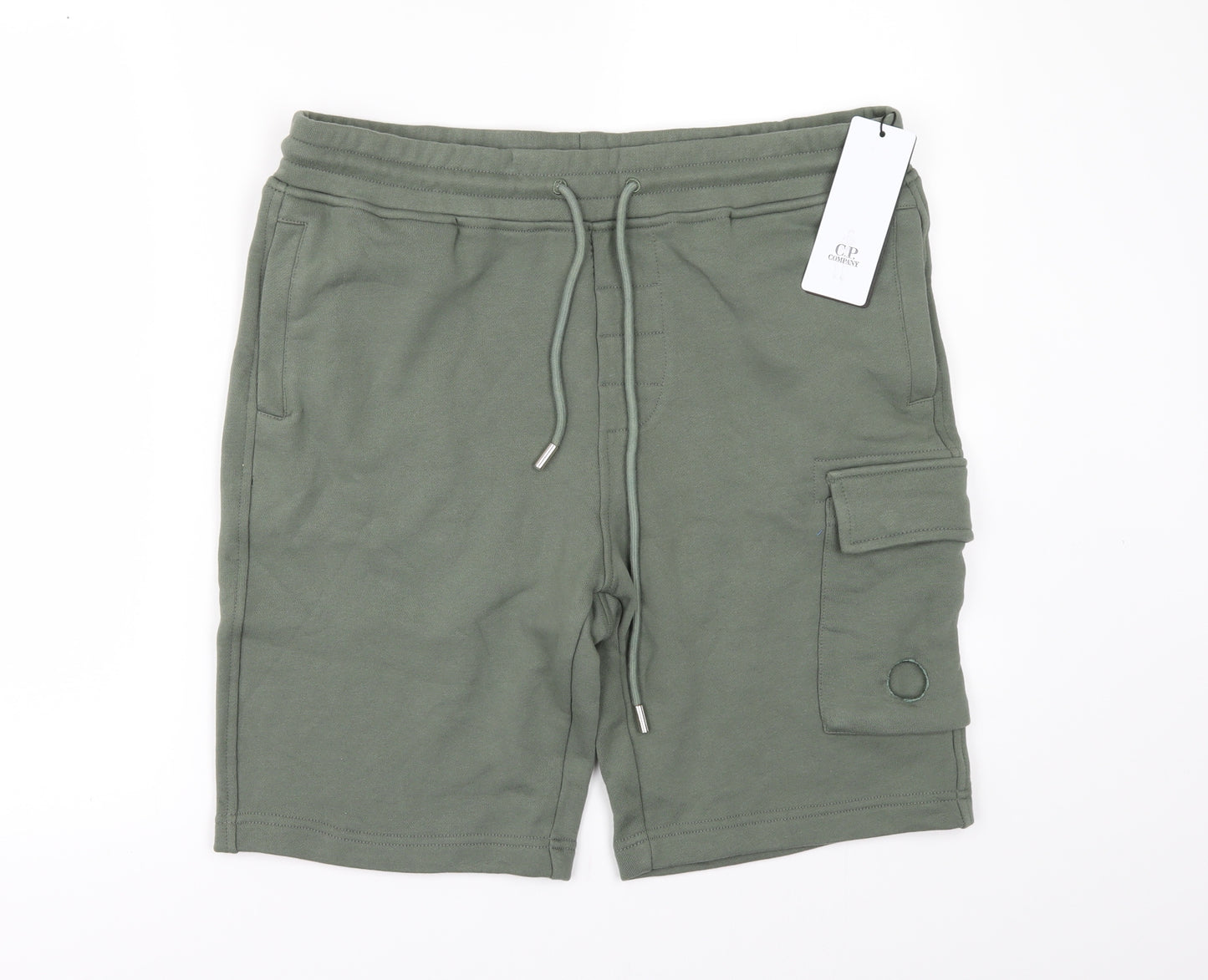 C.P. Company Mens Green   Sweat Shorts One Size