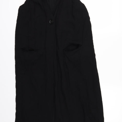 FOREVER 21 Womens Black   Jacket Waistcoat Size S  - LONG WAISTCOAT