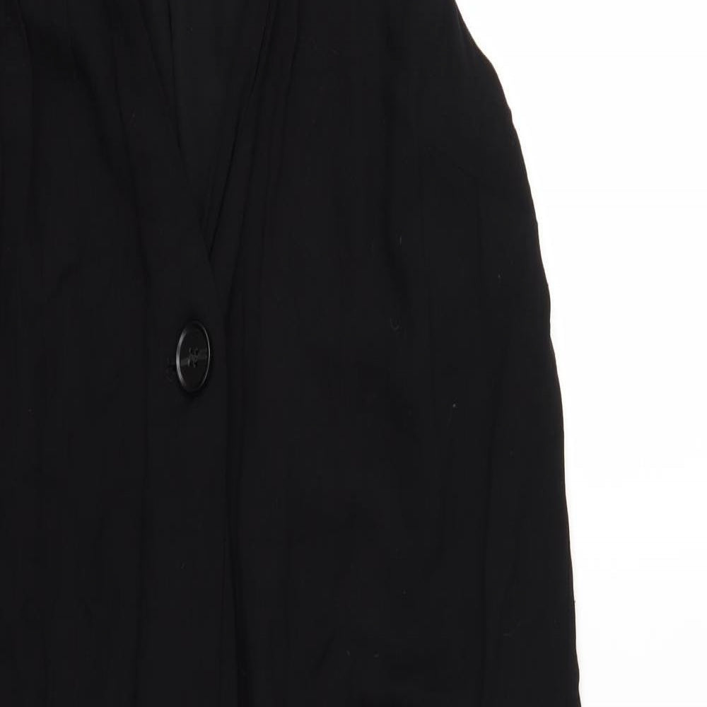 FOREVER 21 Womens Black   Jacket Waistcoat Size S  - LONG WAISTCOAT