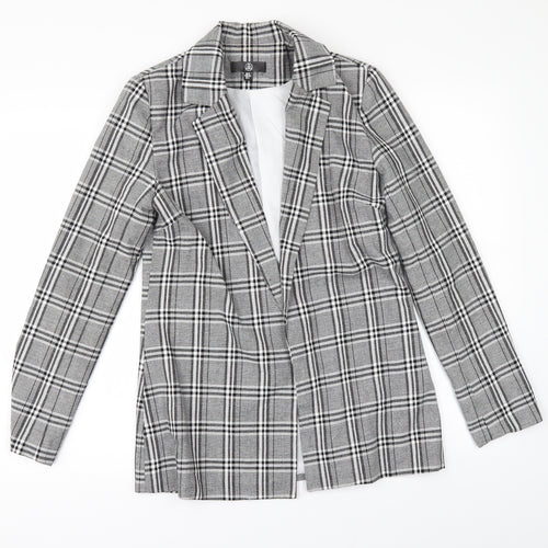 Missguided Womens Black Check  Jacket    - Edge to Edge