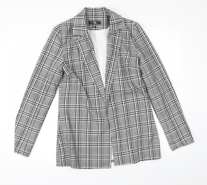 Missguided Womens Black Check Jacket - Edge to Edge