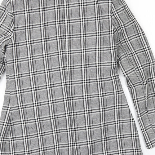 Missguided Womens Black Check  Jacket    - Edge to Edge