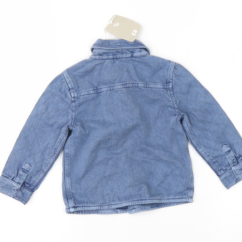 TU Boys Black  Denim Basic Button-Up Size 6-9 Months