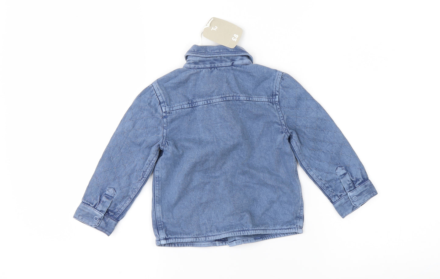 TU Boys Black  Denim Basic Button-Up Size 6-9 Months