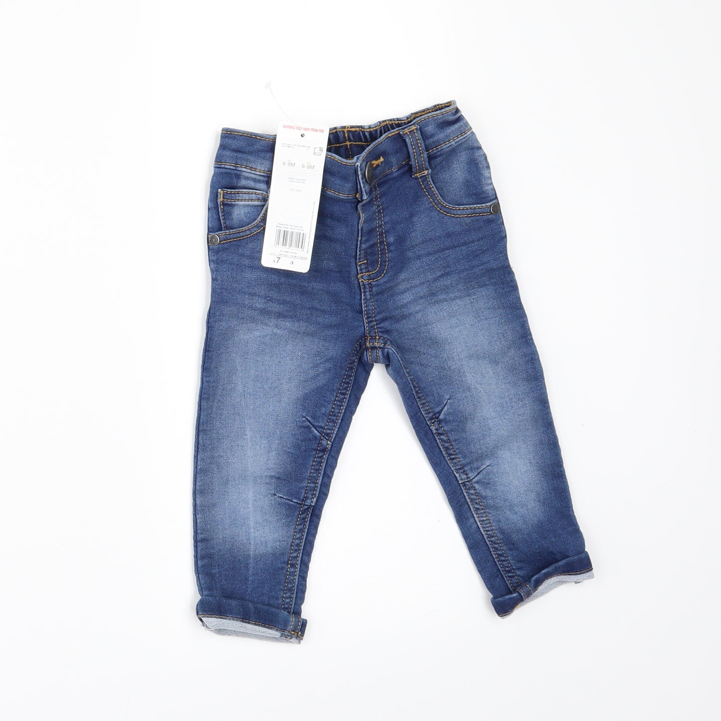 F&F Baby Blue  Denim Jogger Trousers Size 6-9 Months