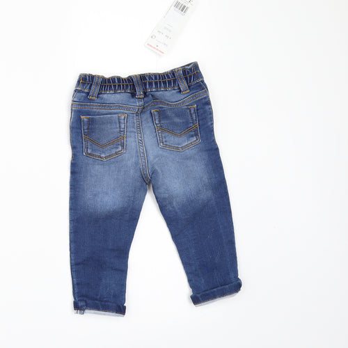 F&F Baby Blue  Denim Jogger Trousers Size 6-9 Months