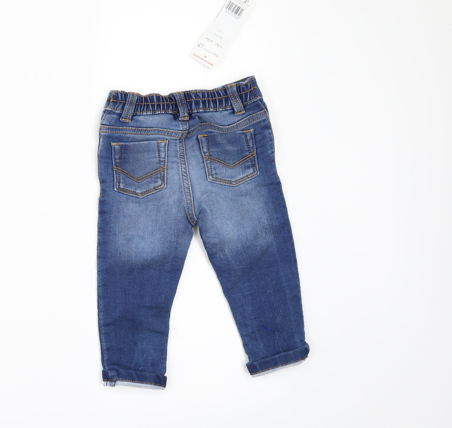 F&F Baby Blue  Denim Jogger Trousers Size 6-9 Months