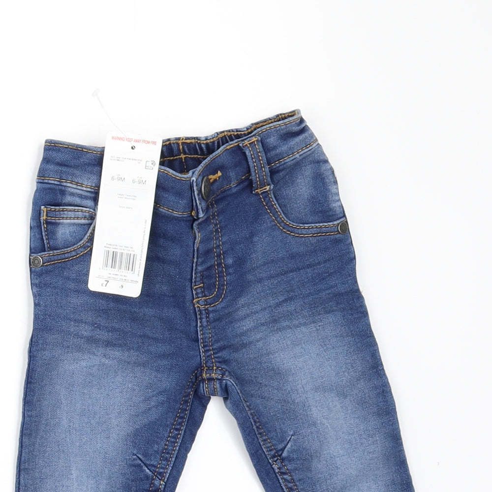F&F Baby Blue  Denim Jogger Trousers Size 6-9 Months