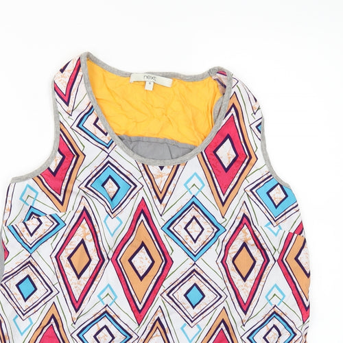 NEXT Womens White Geometric  Camisole Blouse Size 10