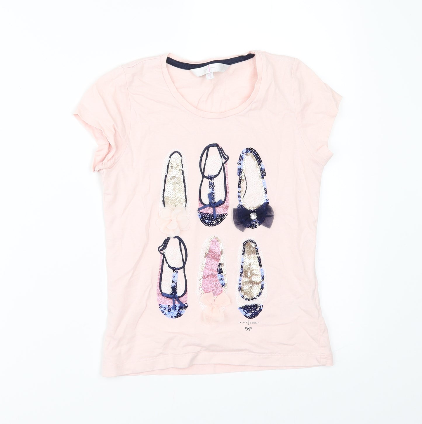 Jasper Conran Girls Pink   Basic T-Shirt Size 7-8 Years  - BALLET SHOES