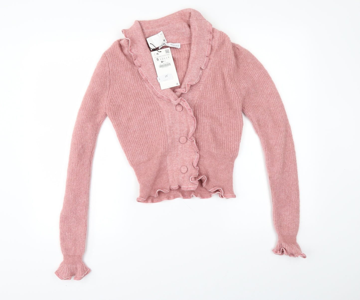 Zara Womens Pink   Cardigan Jumper Size S