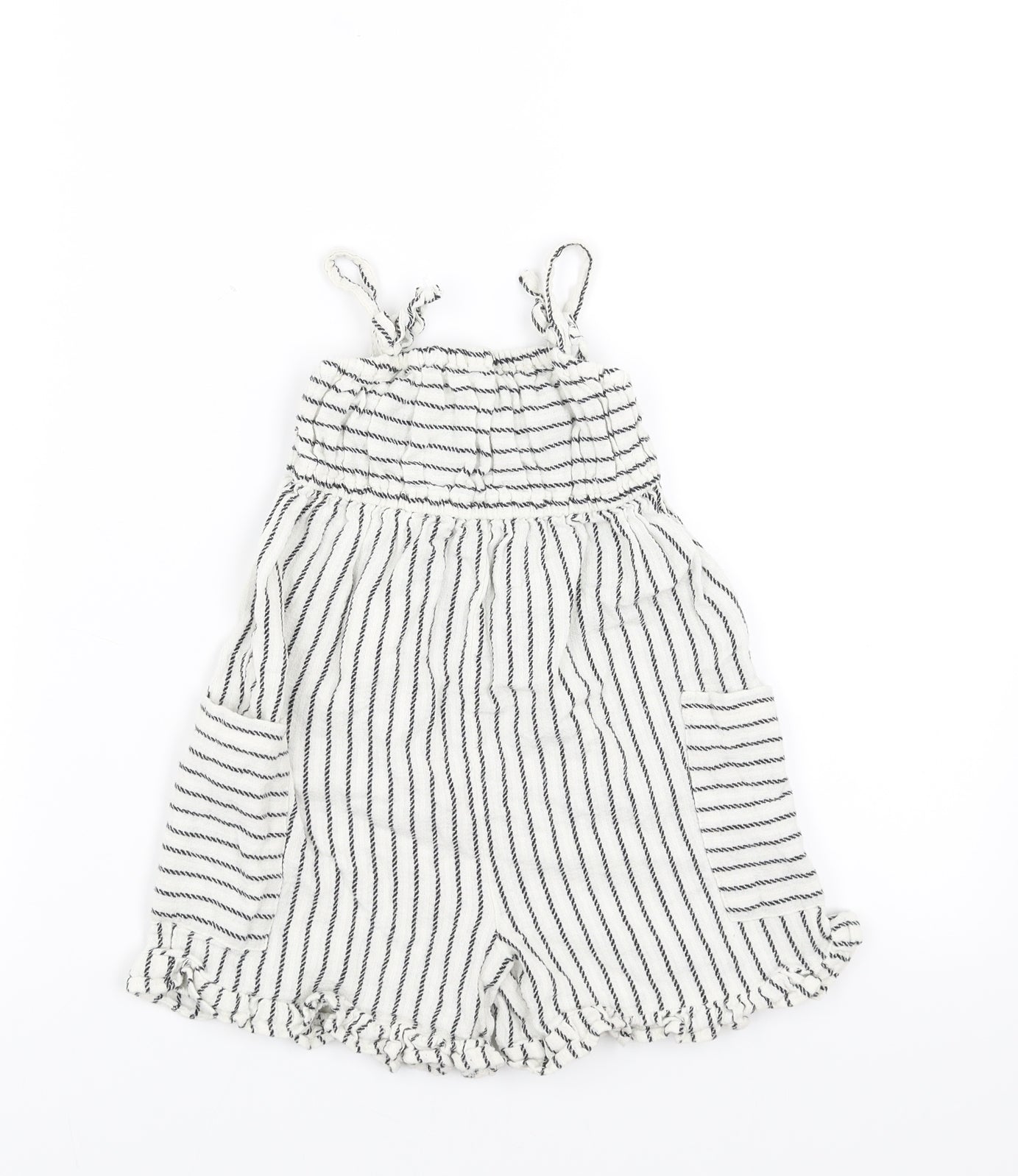 Very Girls White Striped  Playsuit One-Piece Size 2-3 Years