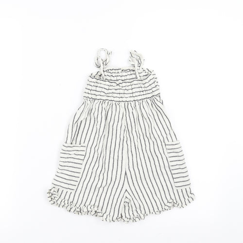 Very Girls White Striped  Playsuit One-Piece Size 2-3 Years