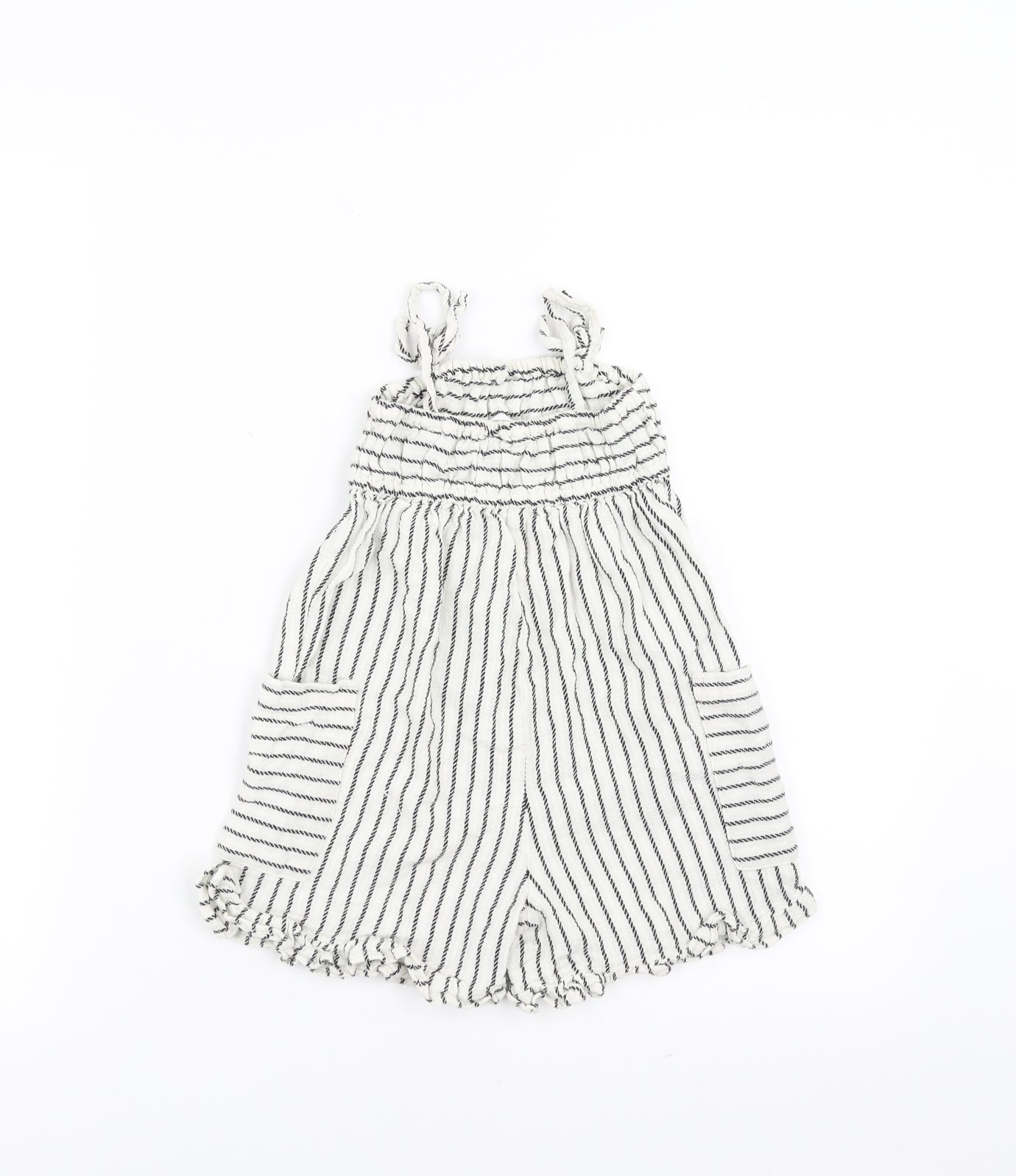Very Girls White Striped  Playsuit One-Piece Size 2-3 Years