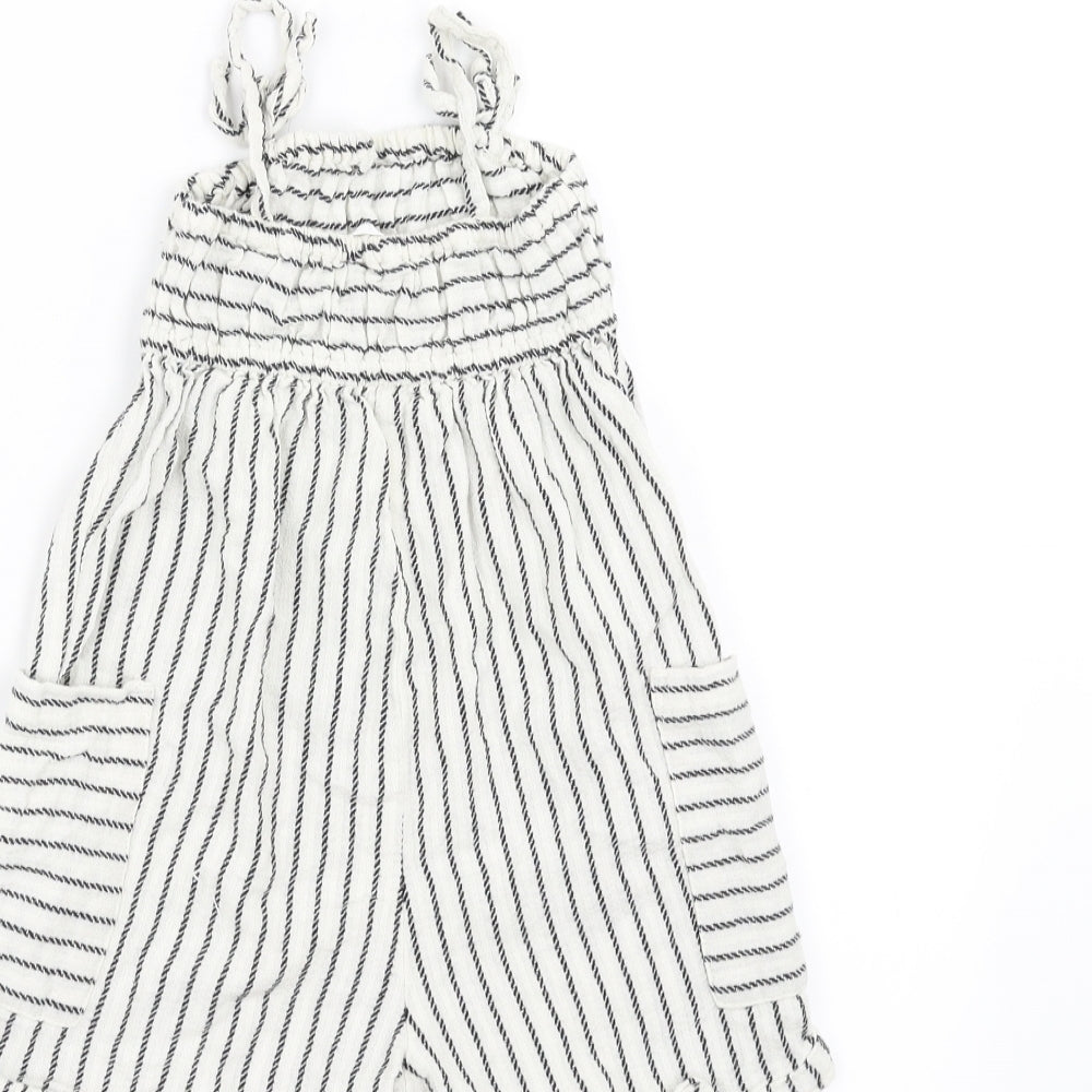 Very Girls White Striped  Playsuit One-Piece Size 2-3 Years