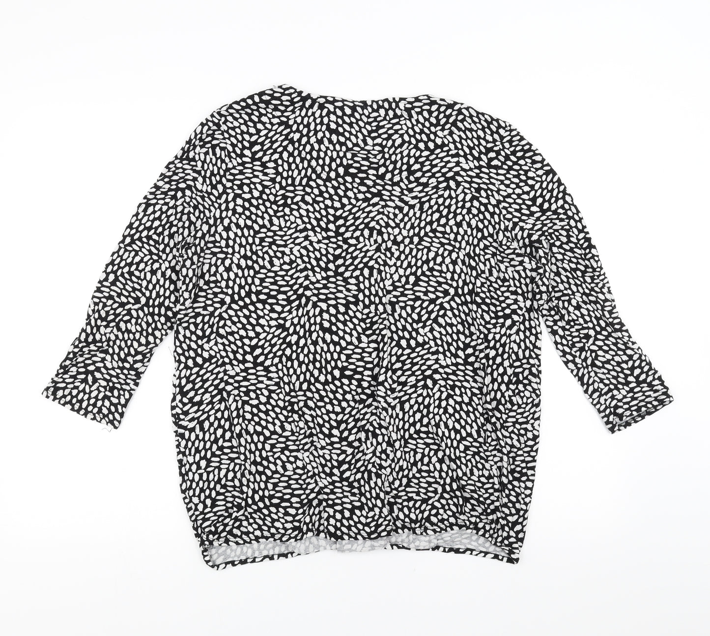 Sainsburys Womens Black Geometric  Basic Blouse Size 14