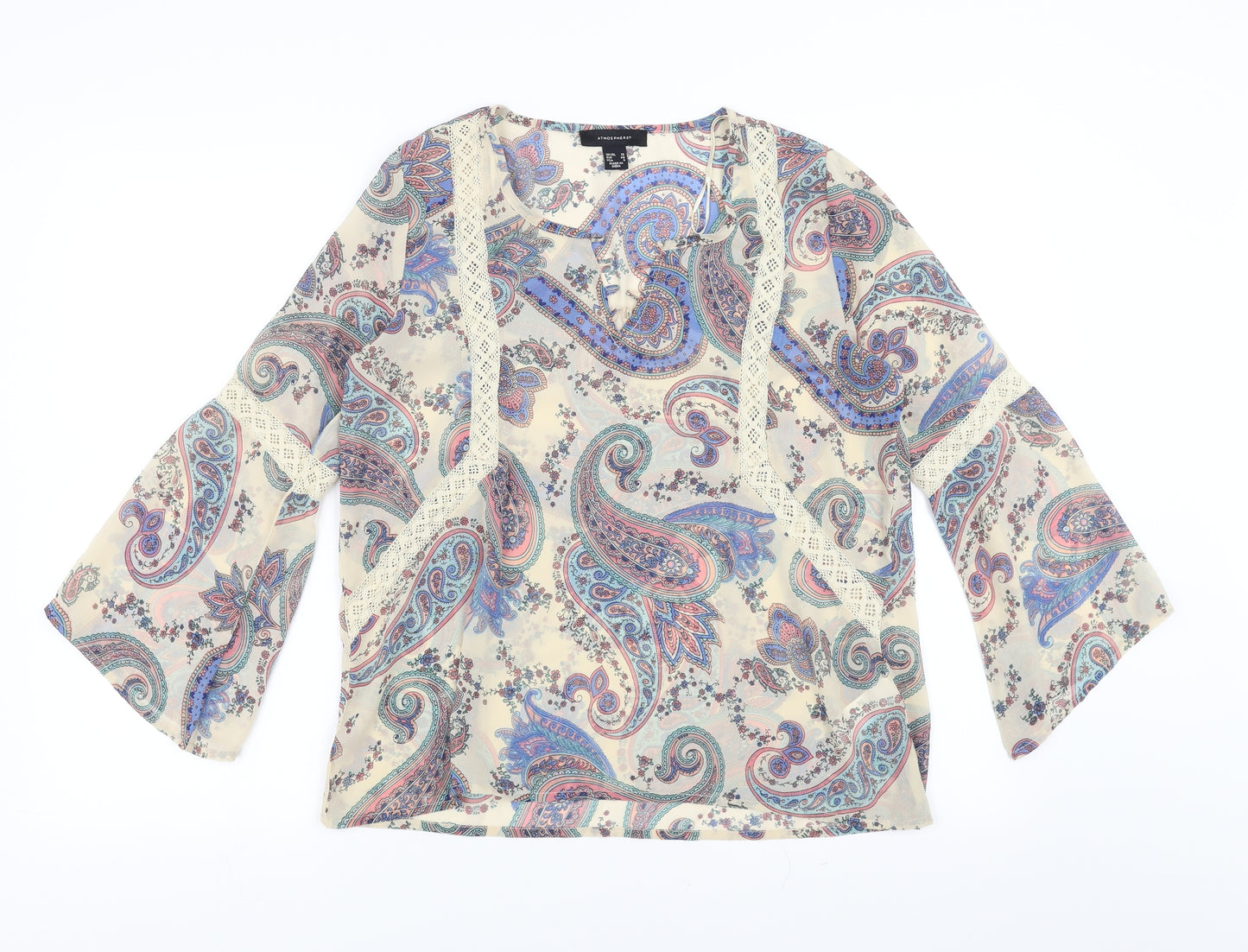 Primark Womens Ivory Paisley  Basic Blouse Size 10