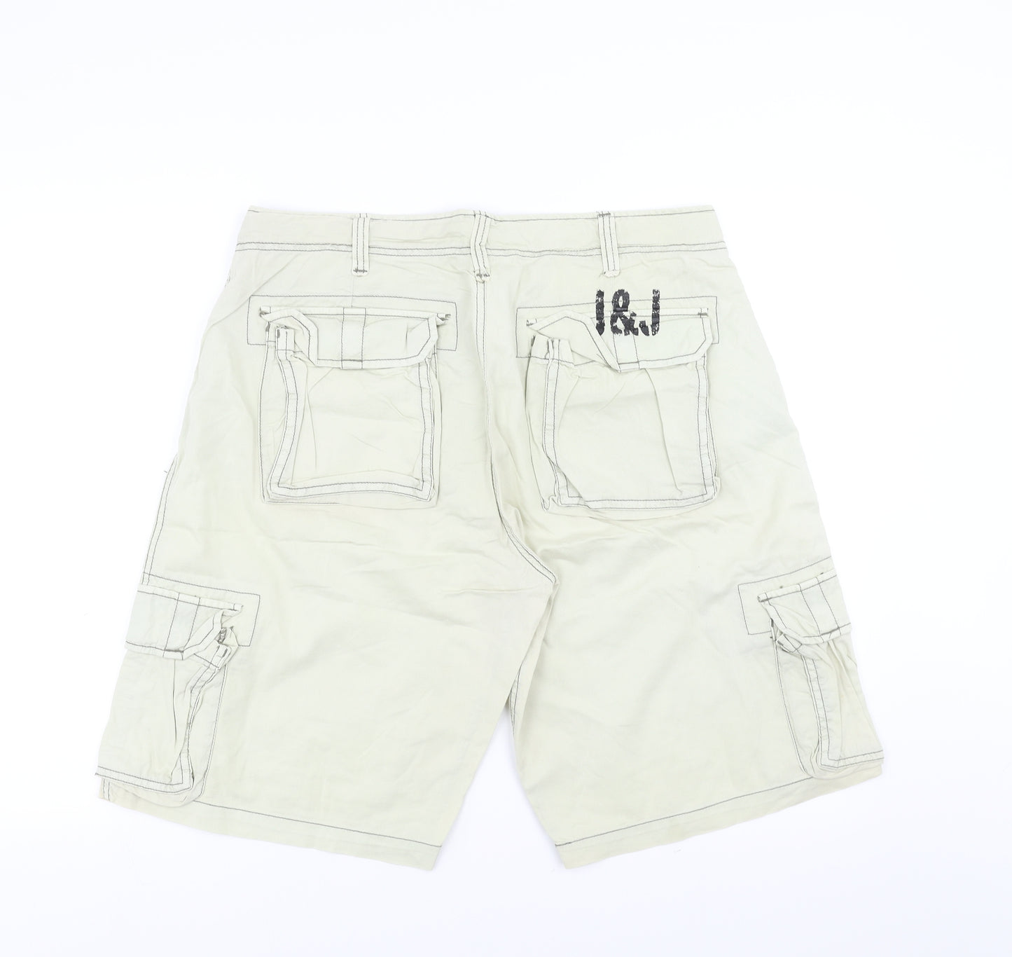 JACK & JONES Mens Green   Cargo Shorts Size M