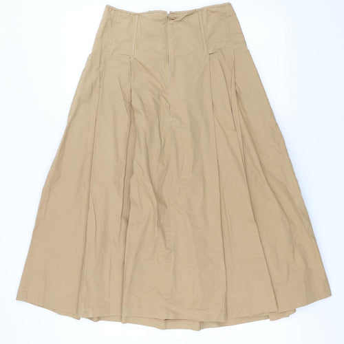 H&M Womens Beige   A-Line Skirt Size 12  - lace up waist detail
