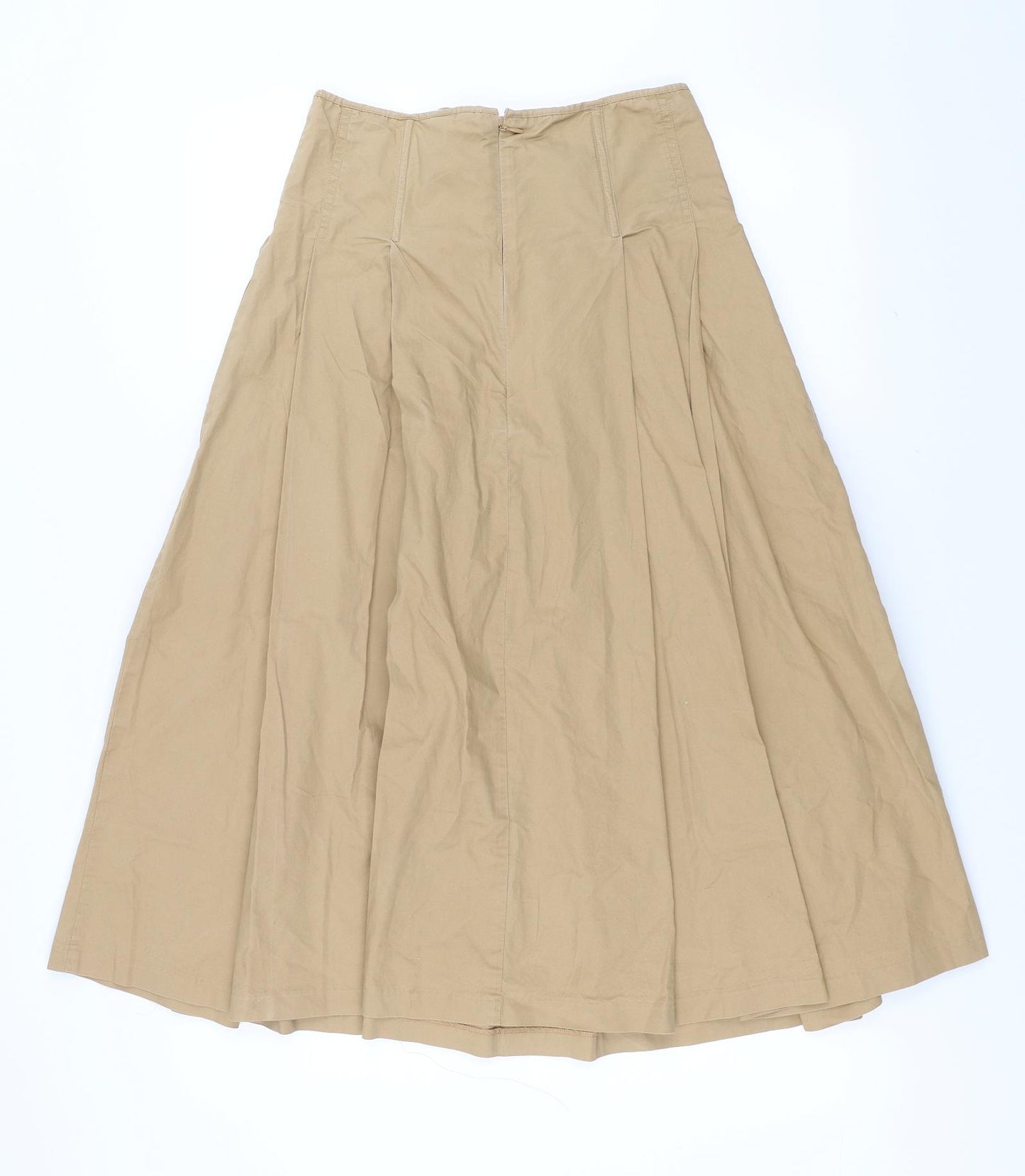 H&M Womens Beige   A-Line Skirt Size 12  - lace up waist detail