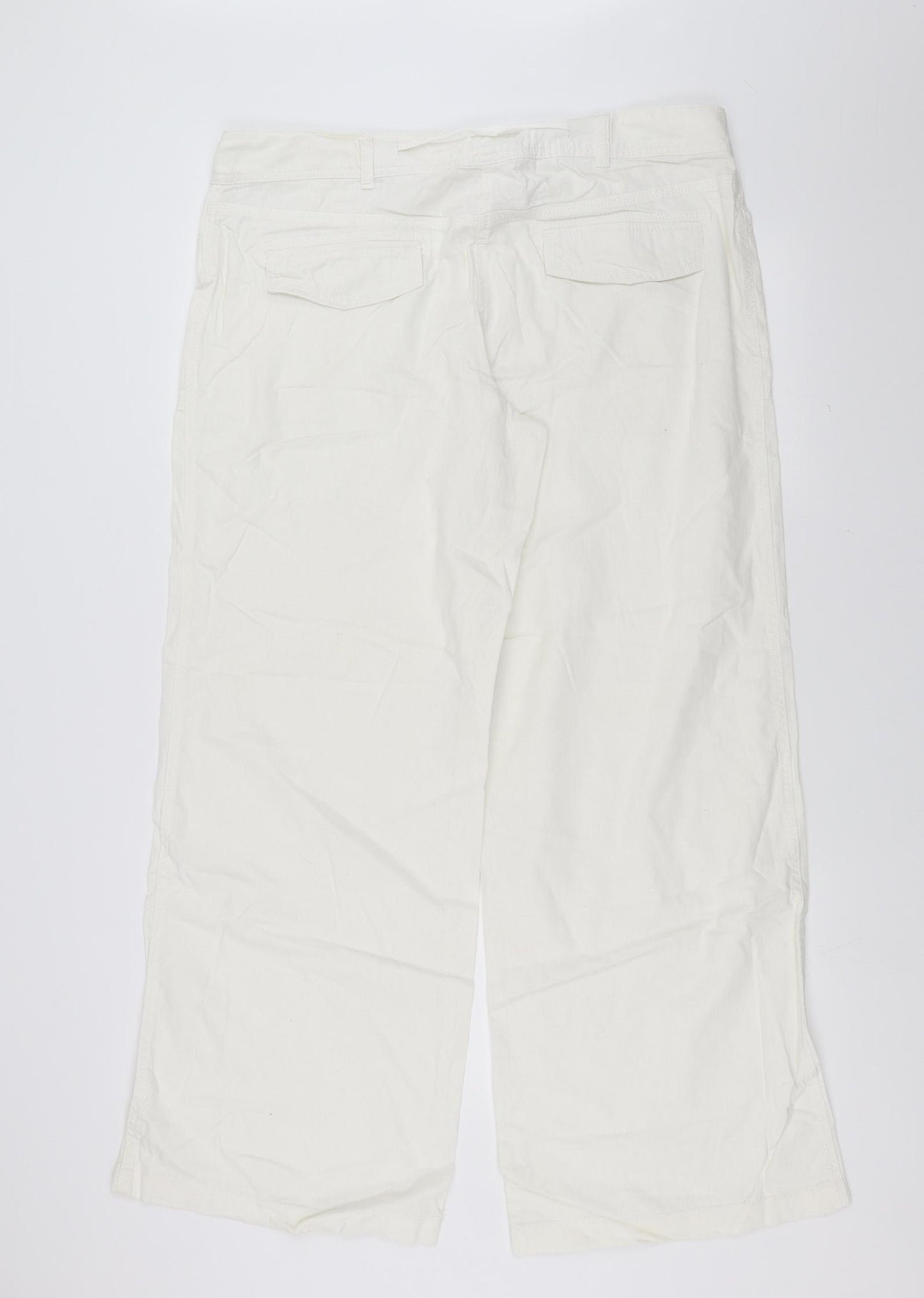 NEXT Womens White   Trousers  Size 16 L31 in