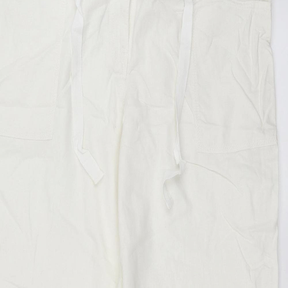 NEXT Womens White   Trousers  Size 16 L31 in