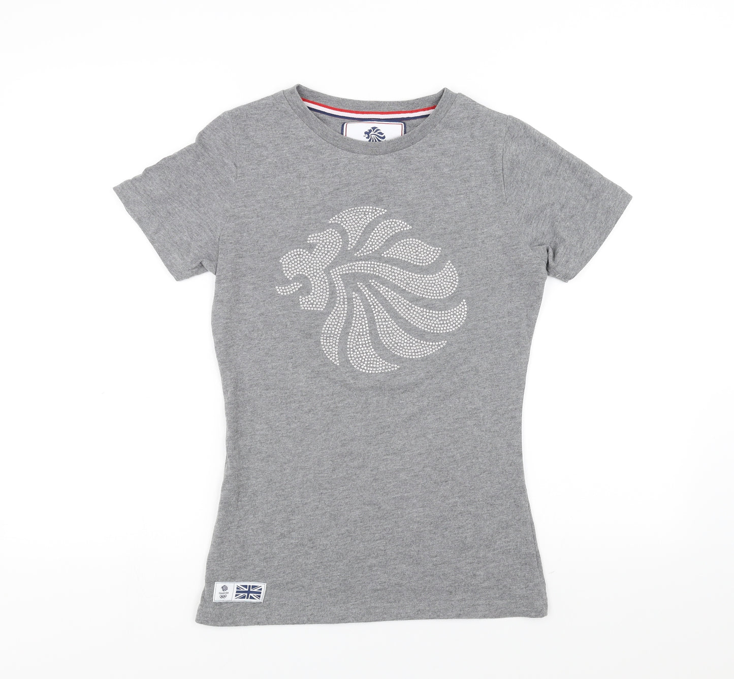 Team GB Womens Grey   Basic T-Shirt Size 8  - Team GB