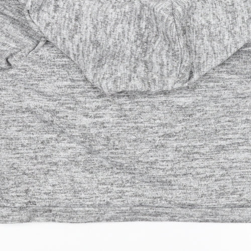 New Look Girls Grey   Pullover Hoodie Size 12-13 Years  - cropped