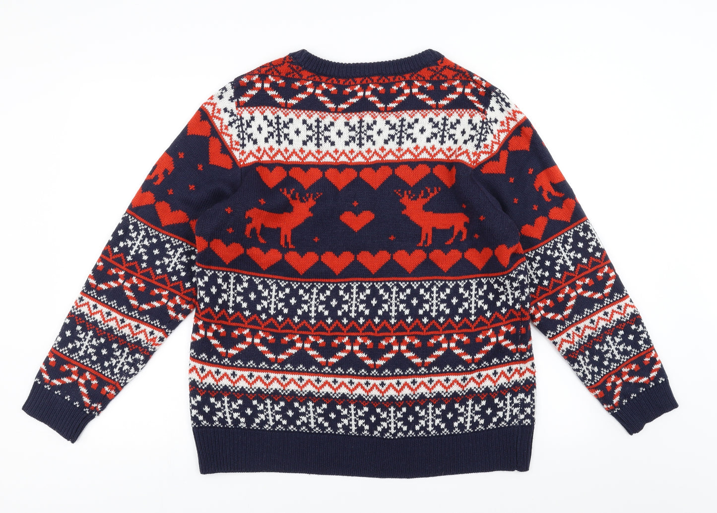 Brave Soul Womens Blue   Pullover Jumper Size 18  - Christmas  Jumper