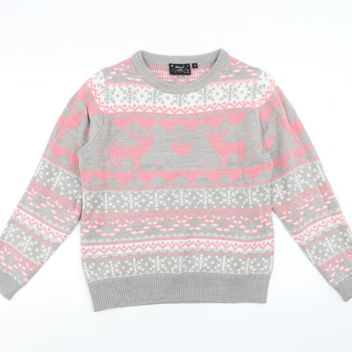 Brave Soul Womens Grey   Pullover Jumper Size 18  - Christmas  Jumper