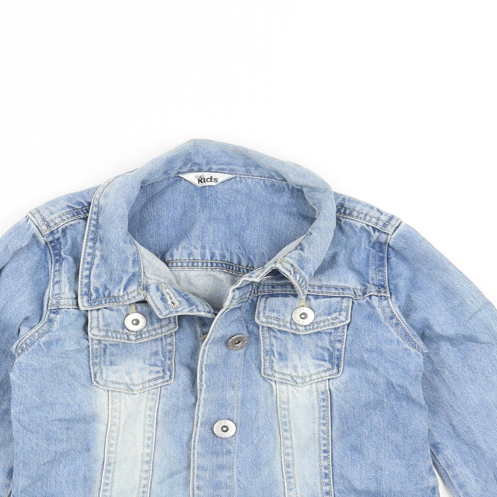 M&Co Girls Blue  Denim Jacket  Size 8-9 Years