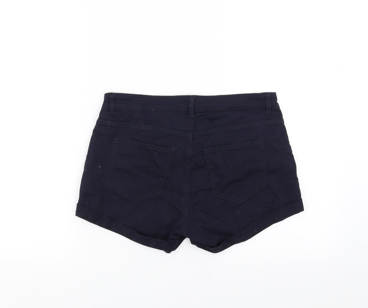 H&M Womens Blue  Denim Hot Pants Shorts Size 12