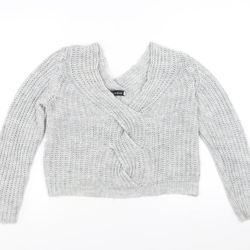 CAMEO ROSE Womens Grey   Pullover Jumper Size S