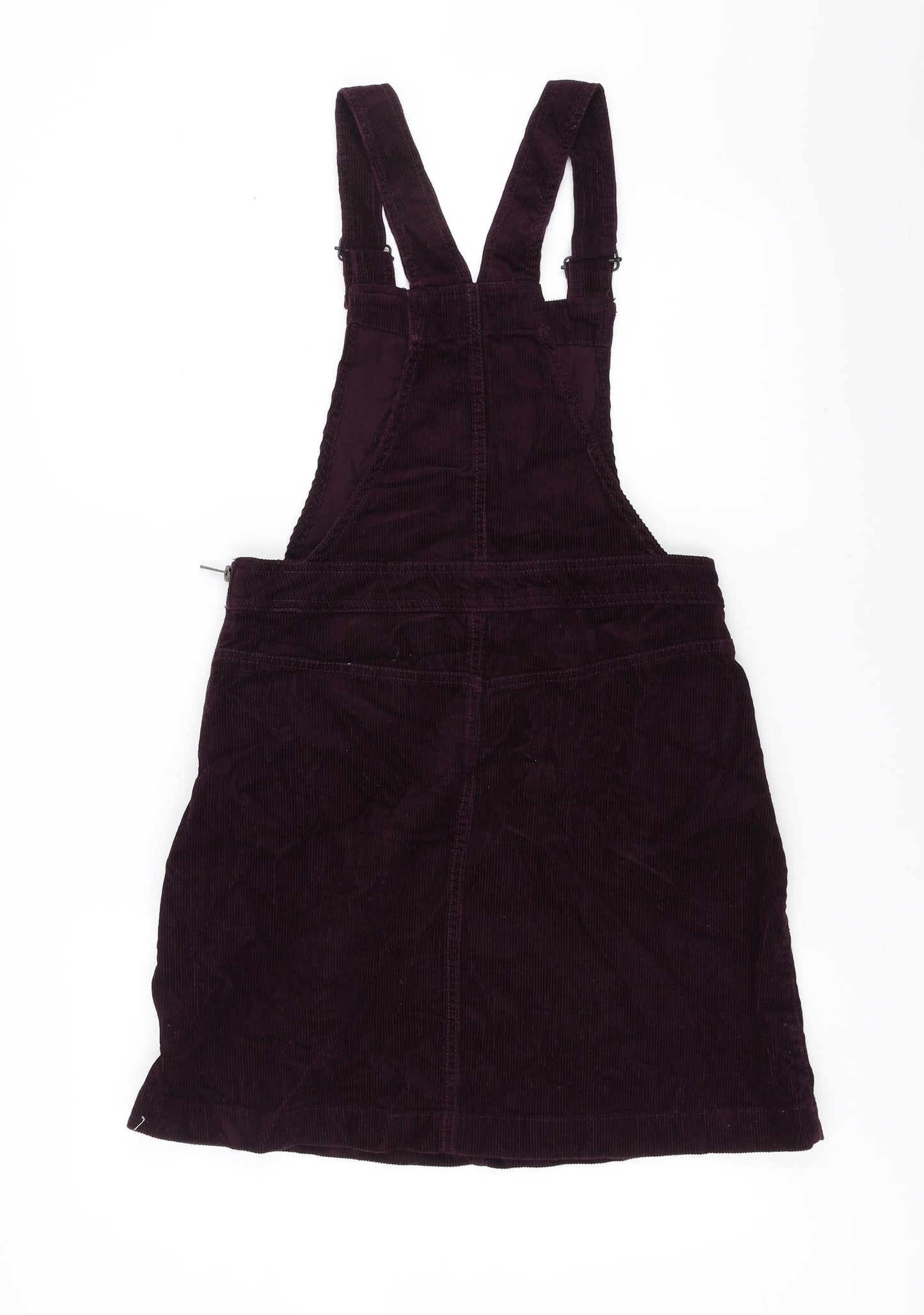 New Look Womens Purple  Corduroy Pinafore/Dungaree Dress  Size 10