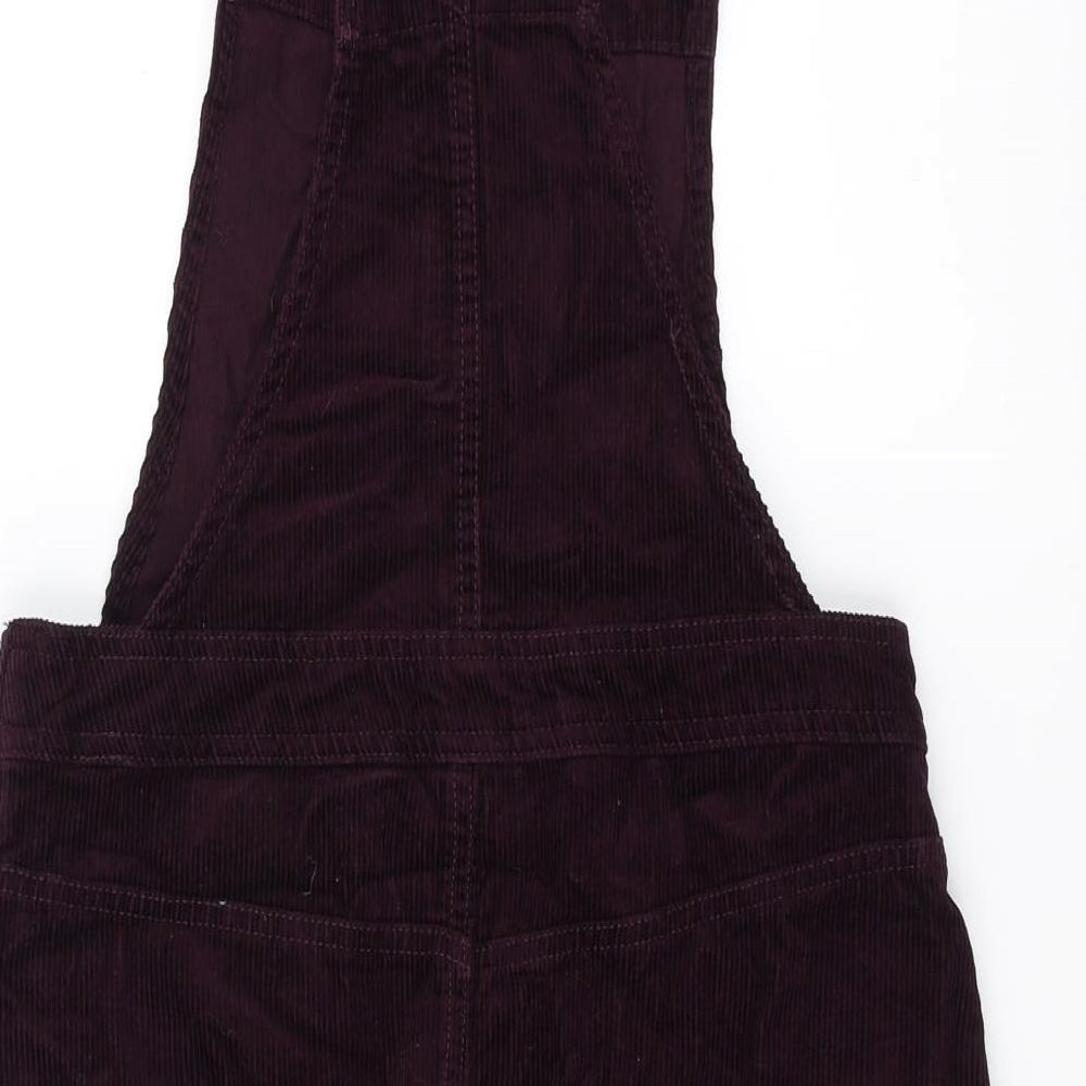 New Look Womens Purple  Corduroy Pinafore/Dungaree Dress  Size 10