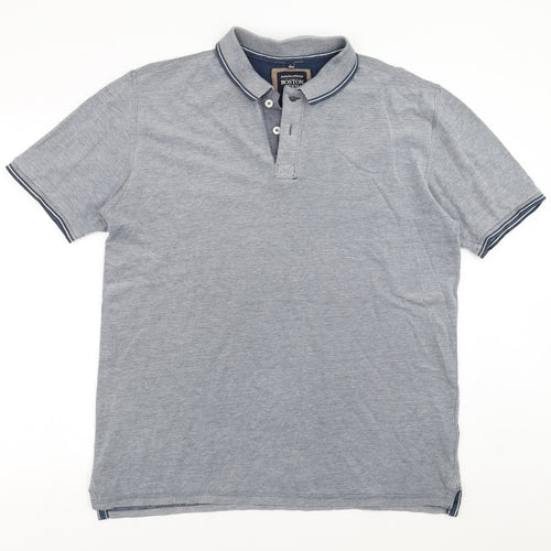 Boston Crew Mens Blue    Polo Size L