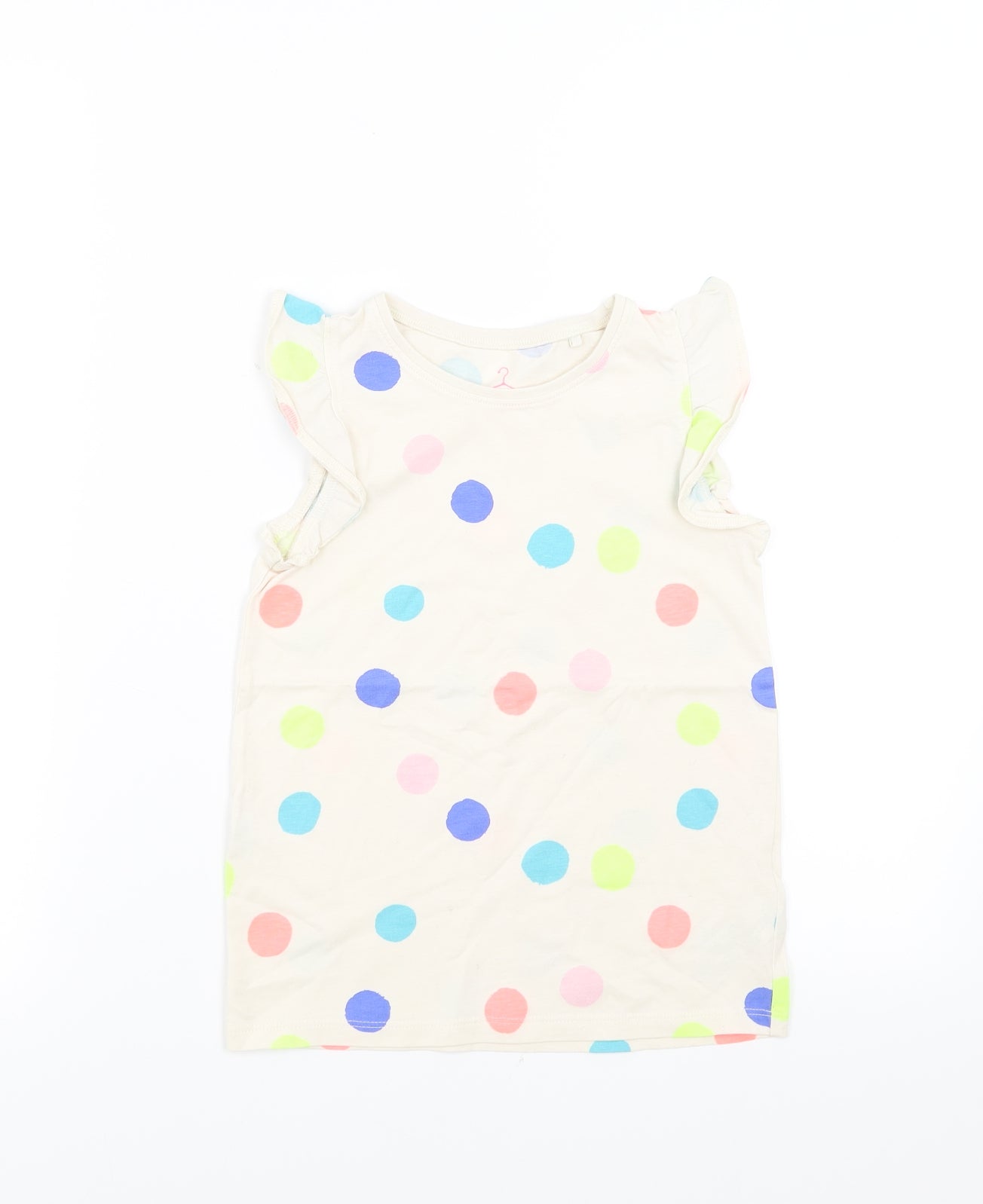 NEXT Girls Multicoloured Polka Dot  Basic T-Shirt Size 7-8 Years