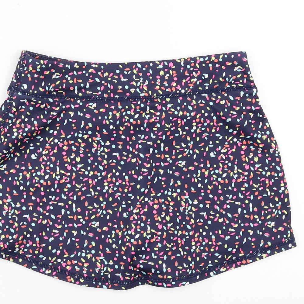Gap Girls Blue Geometric  A-Line Skort Size 10-11 Years