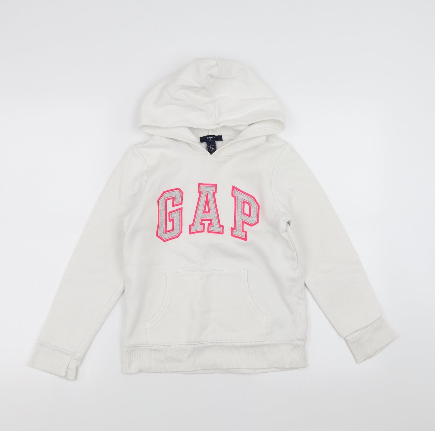 Gap Girls White   Pullover Hoodie Size 10-11 Years