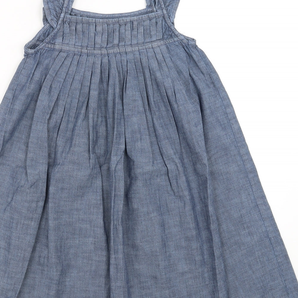 French Connection Girls Blue  Denim Trapeze & Swing  Size 6-7 Years  - pleated