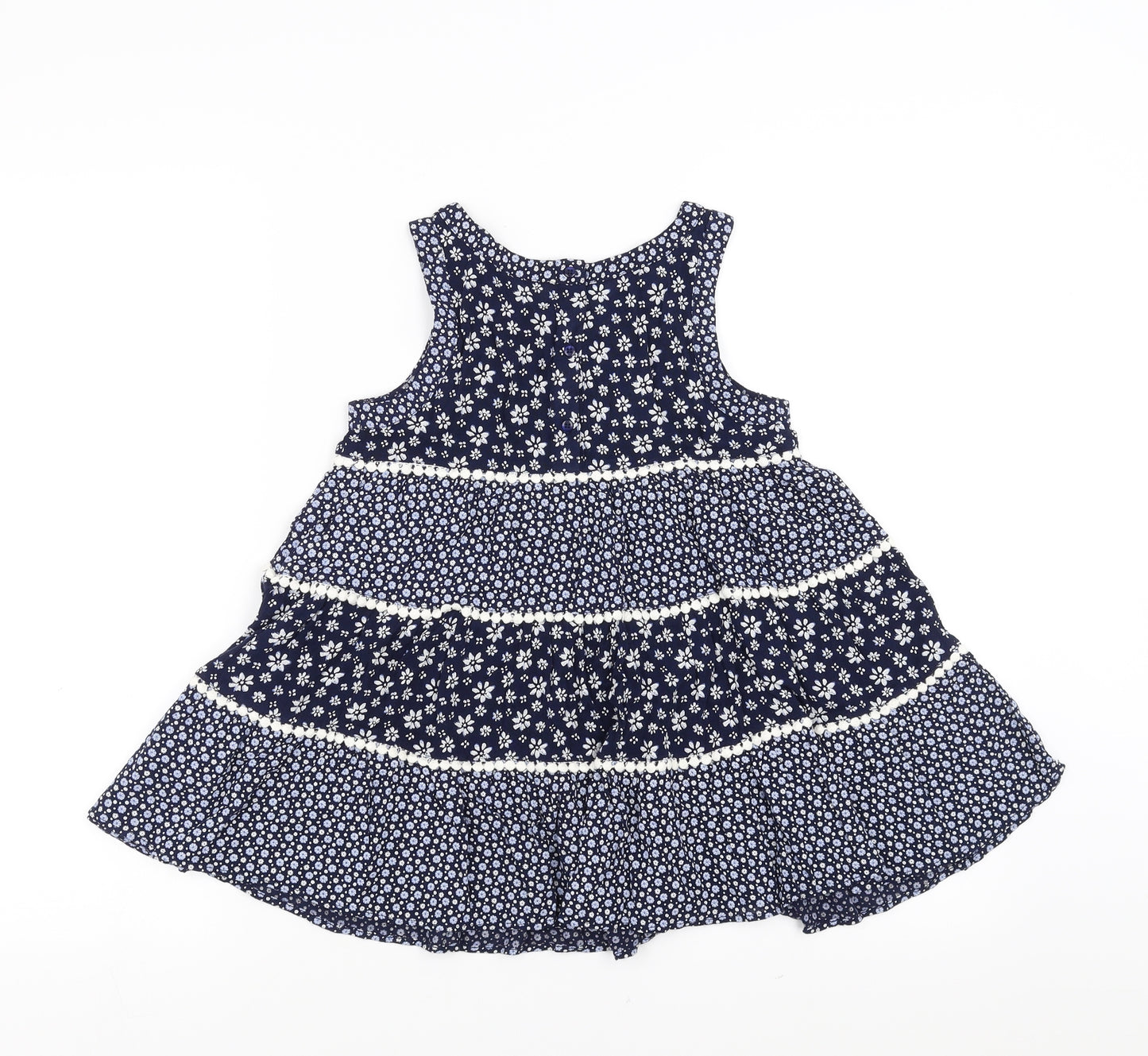 George Girls Blue Floral  Trapeze & Swing  Size 7-8 Years