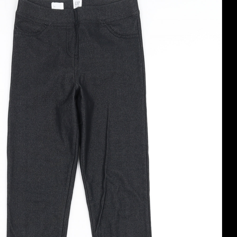 Gap Kids Girls Grey  Denim Carrot Trousers Size 10 Years - jeggings